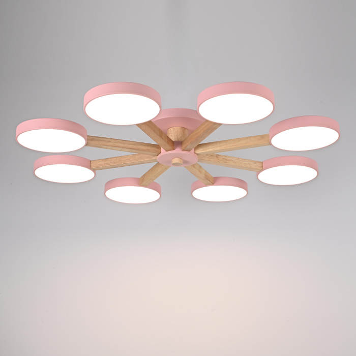 Потолочная люстра TURNA 8 Pink ImperiumLoft