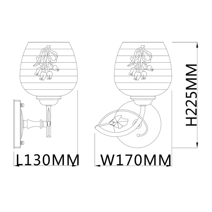 Настенный светильник ANEMONE ESCADA 1121/1A
