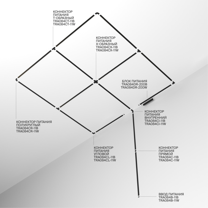 Шинопровод Maytoni Busbar trunkings Radity TRX084EC-111W