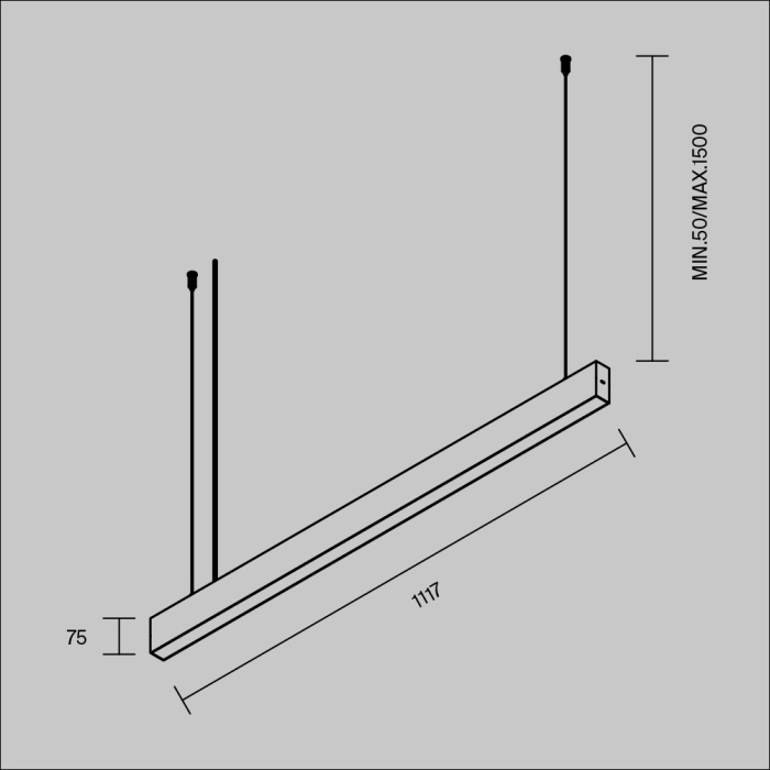 Подвесной светильник Maytoni Basis P070PL-2.7-3-4K-W