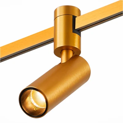 Магнитный трековый светильник FARM Золотистый LED 1*5W 4000K 350Lm Ra90 60 IP20 D35xH1 ST811.246.05