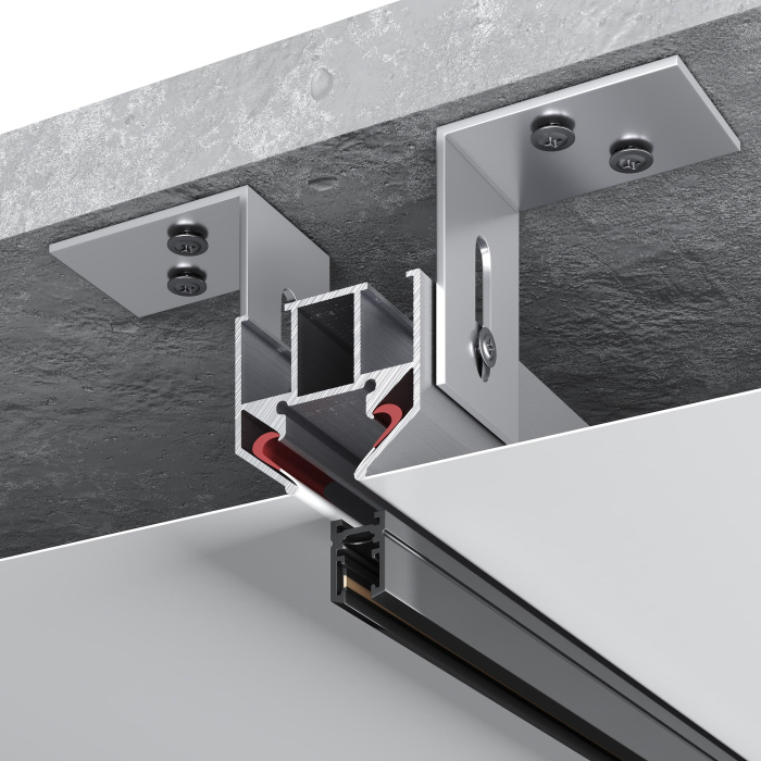 Профиль для шинопровода SUPER5 под натяжной потолок ST-Luce Алюминий Длина 2 000мм ST066.129.00