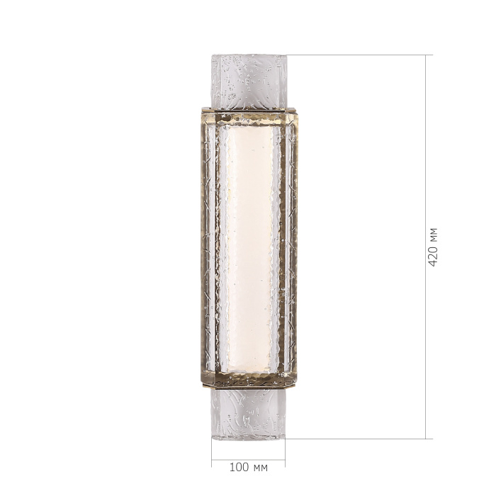 Светильник настенный ST-Luce латунь/прозрачный LED 1*11W 3000K SL6140.301.01