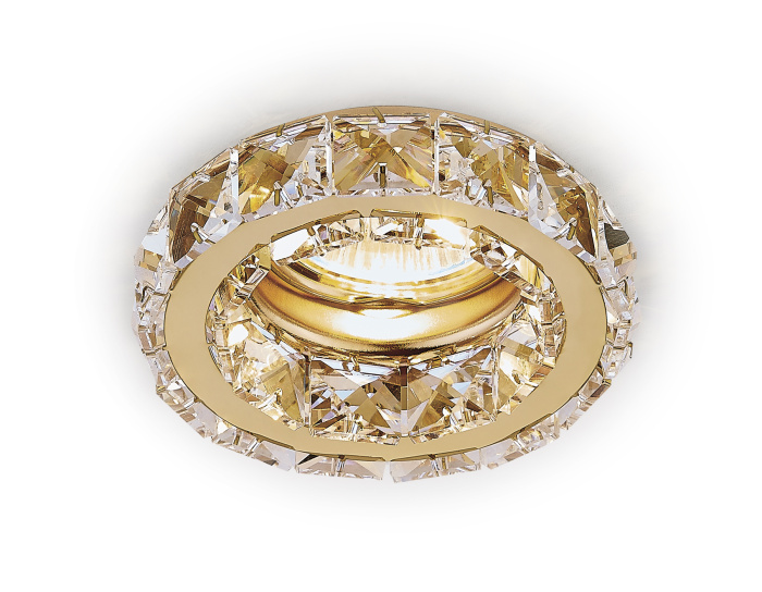 Встраиваемый точечный светильник MR16 с хрусталем Ambrella light K112 CL/G