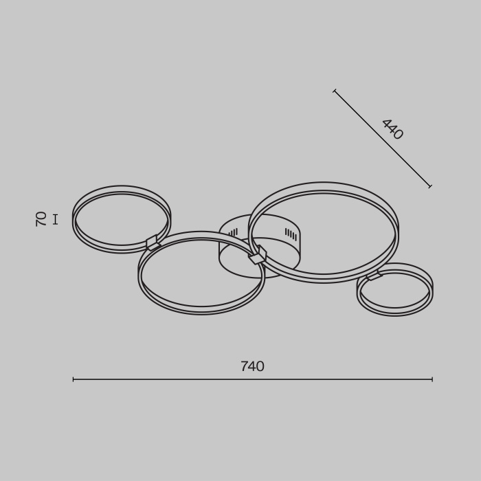 Потолочный светодиодный светильник Maytoni Olympia MOD448CL-L35WK
