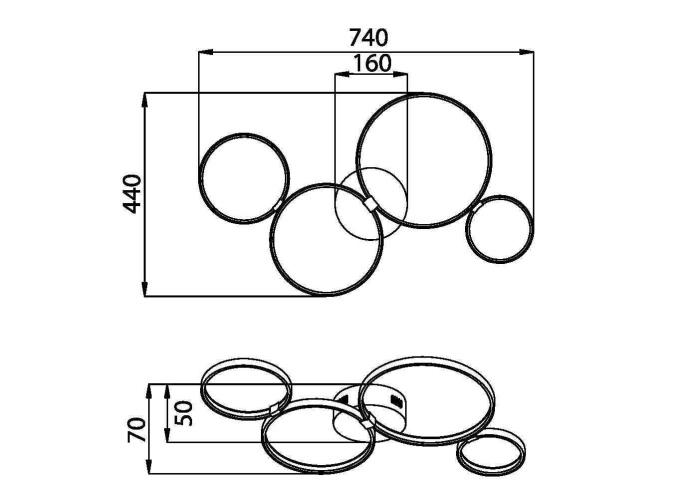 Потолочный светодиодный светильник Maytoni Olympia MOD448CL-L35WK