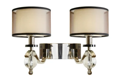 Настенный светильник iLamp Malibu W2335-2 Никель+коричневый