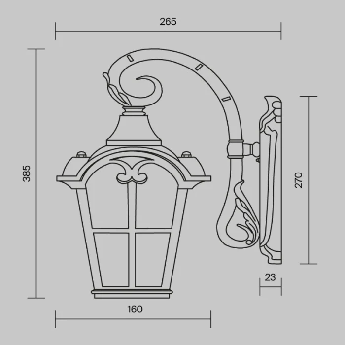 Светильник настенный Maytoni O413WL-01BZ