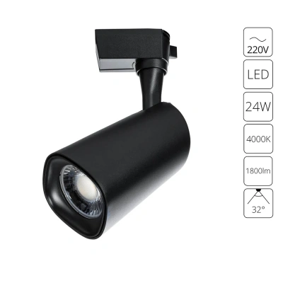 Трековый светильник Arte Lamp BARUT A4563PL-1BK