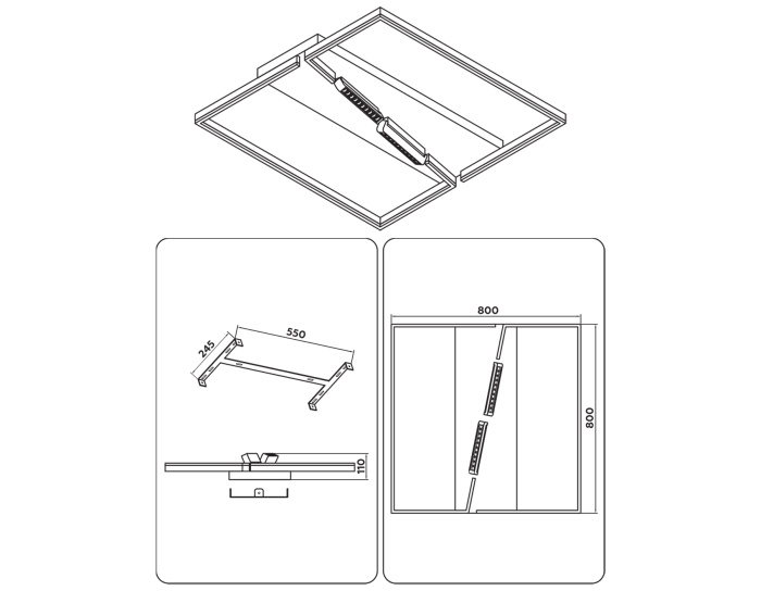 Потолочный светодиодный светильник Ambrella LineTech FL51467