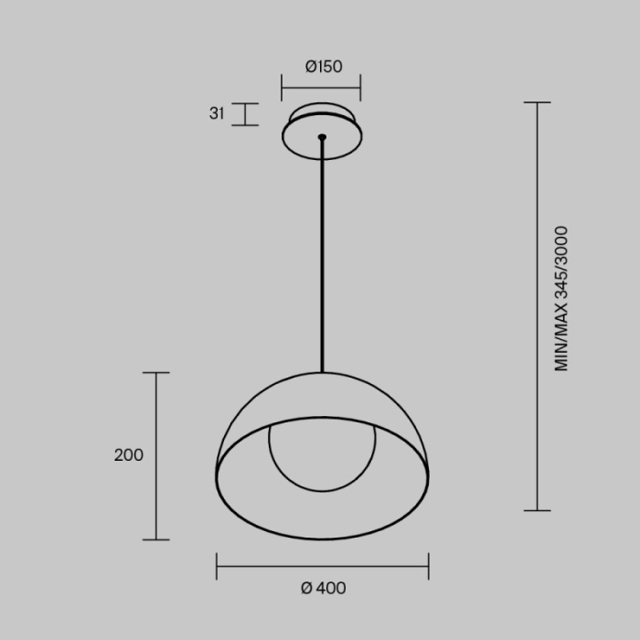 Подвесной светильник Maytoni Modern MOD472PL-L20B3K