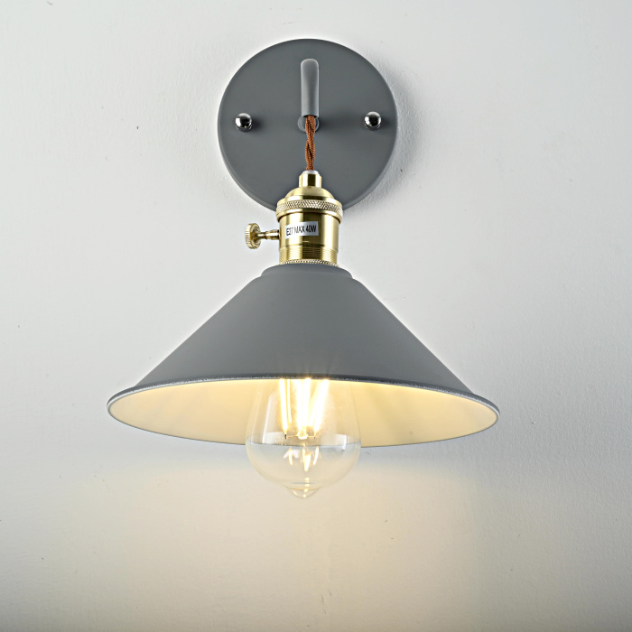 Бра с подвесным плафоном BRAID WALL Gray ImperiumLoft