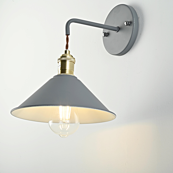 Бра с подвесным плафоном BRAID WALL Gray ImperiumLoft