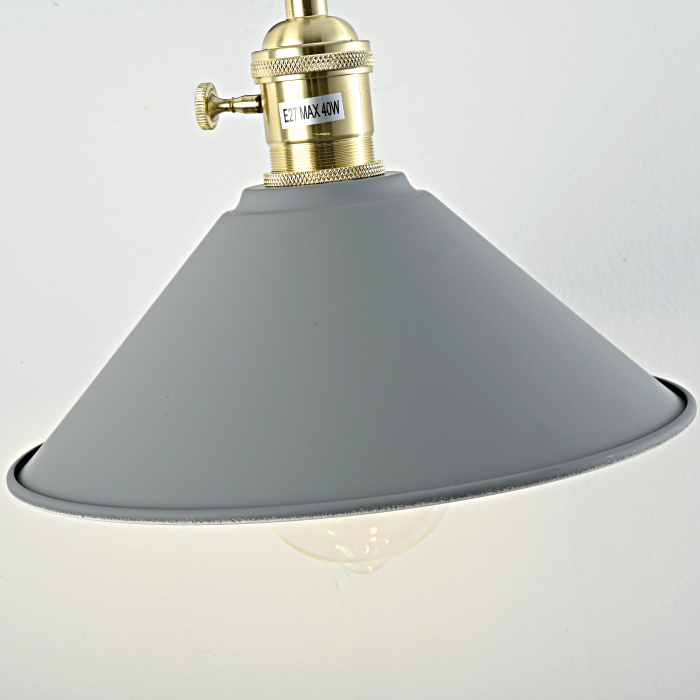 Бра с подвесным плафоном BRAID WALL Gray ImperiumLoft