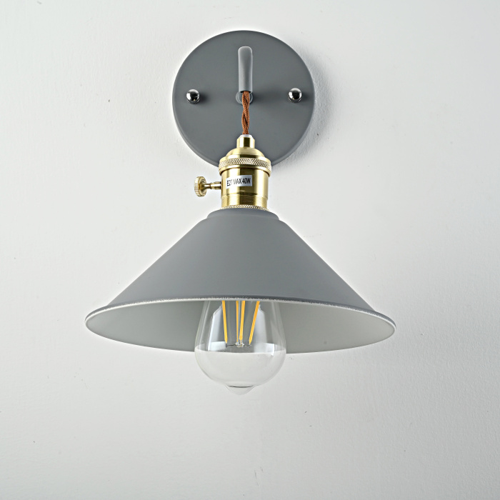 Бра с подвесным плафоном BRAID WALL Gray ImperiumLoft