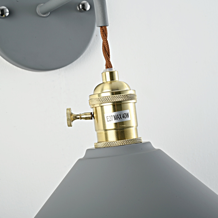 Бра с подвесным плафоном BRAID WALL Gray ImperiumLoft