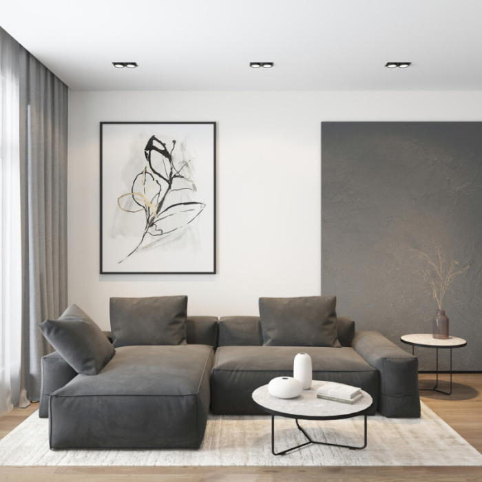 Точечный встраиваемый светильник FLAT DK2092-BK