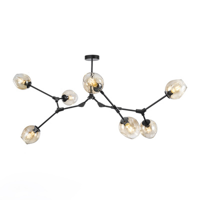 Люстра Адель Branching Bubble Chandelier L7 Black Amber ImperiumLoft