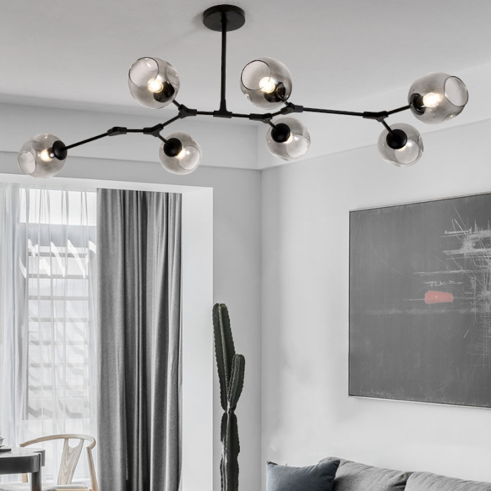 Люстра Адель Branching Bubble Chandelier L7 Black Amber ImperiumLoft
