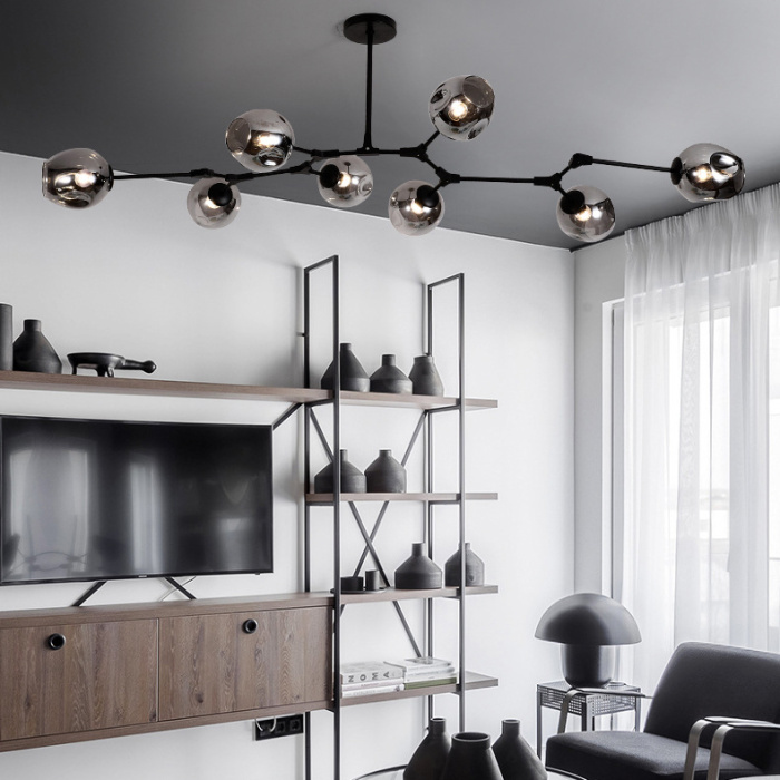 Люстра Адель Branching Bubble Chandelier L7 Black Amber ImperiumLoft