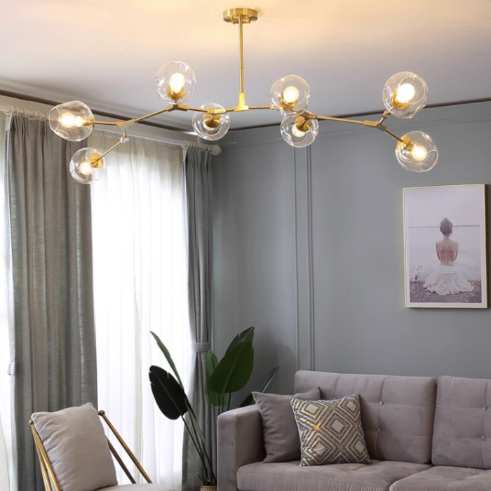 Люстра Адель Branching Bubble Chandelier L7 Black Amber ImperiumLoft