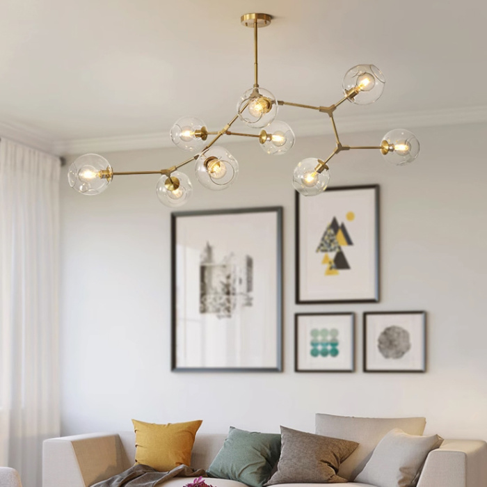 Люстра Адель Branching Bubble Chandelier L7 Black Amber ImperiumLoft