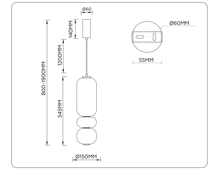 Подвесной светодиодный светильник HIGH LIGHT AMBRELLA LIGHT LH11033