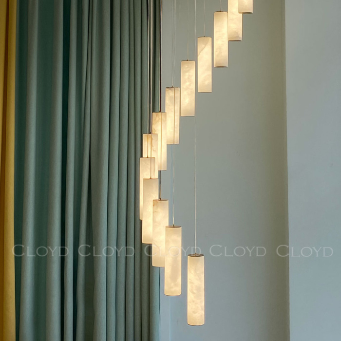 Подвесной светильник Cloyd LERMONT-B P1 / алебастр - латунь (арт.11143)