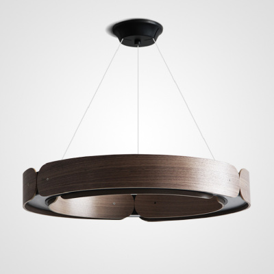 Подвесной кольцевой светильник RANGE 1 D70 Black walnut ImperiumLoft