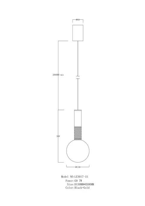 Подвесной светильник Leon Glace LE3017/1S