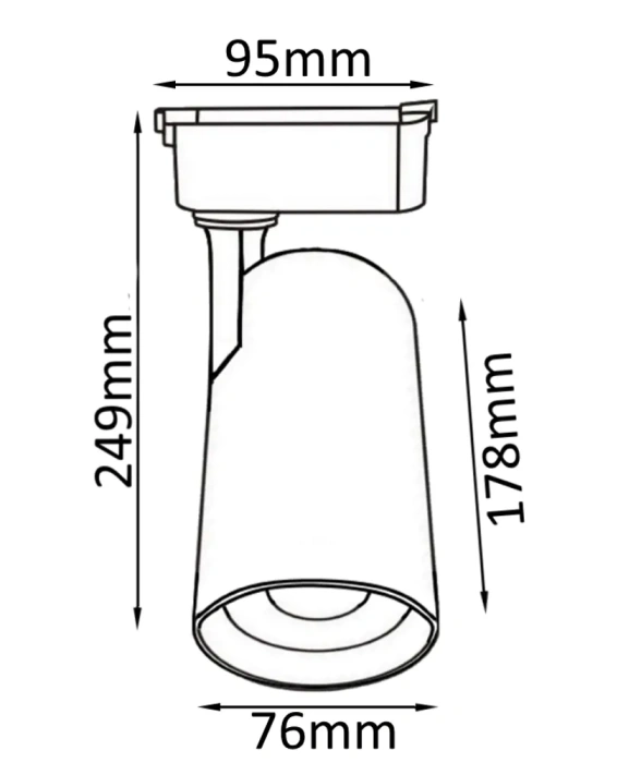 Светильник трековый однофазный Crystal Lux CLT 0.31 006 30W WH