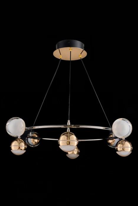 Подвесная люстра Leon Lilith LE7709/8 Black Chrome/Gold