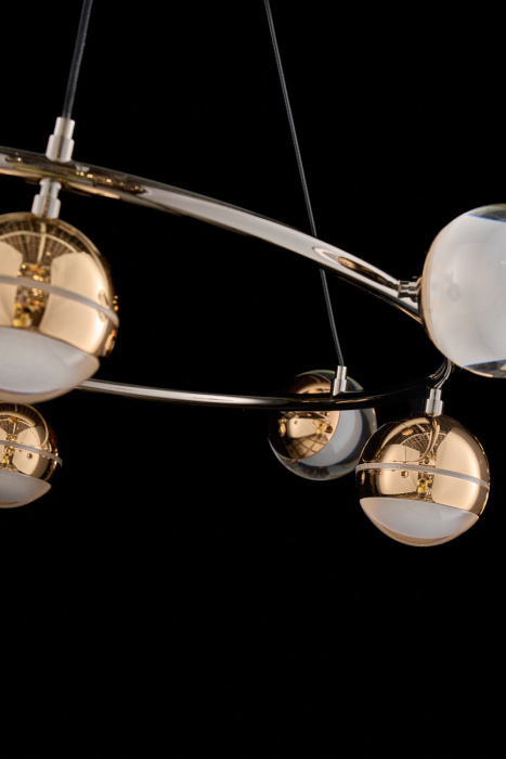 Подвесной светильник Leon Lilith LE7709/8 Black Chrome/Gold