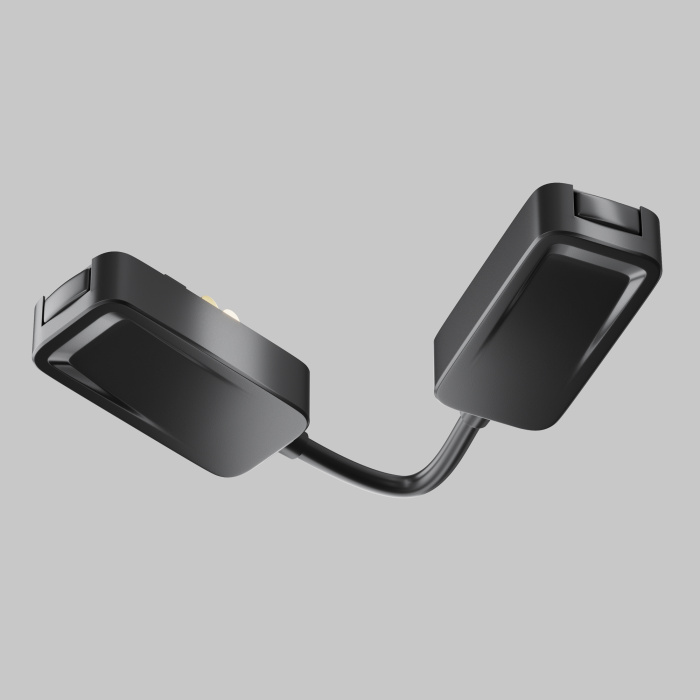 Коннектор питания угловой встраиваемый с проводом 6см Radity черный Maytoni TRA084CPC-B-12