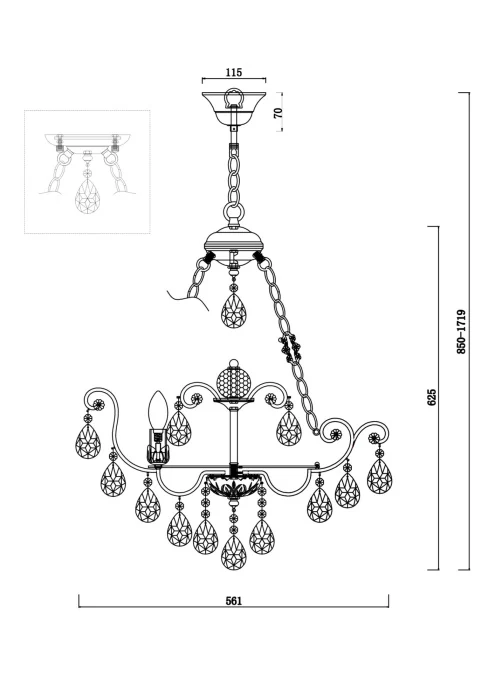 Подвесная люстра Freya Veronica FR1002PL-06WG