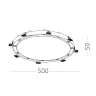 Светильник встраиваемый Белый LED 6*5W 3000K 2 700Lm Ra>90 38° IP20 D550xH50 220-240V ST706.438.30