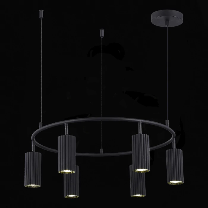 Светильник подвесной ST-Luce Черный/Черный GU10 6*5W 4000K SL1213.403.06