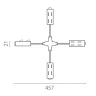 Соединитель питания Х-образный гибкий Lightstar Teta Pro 505294