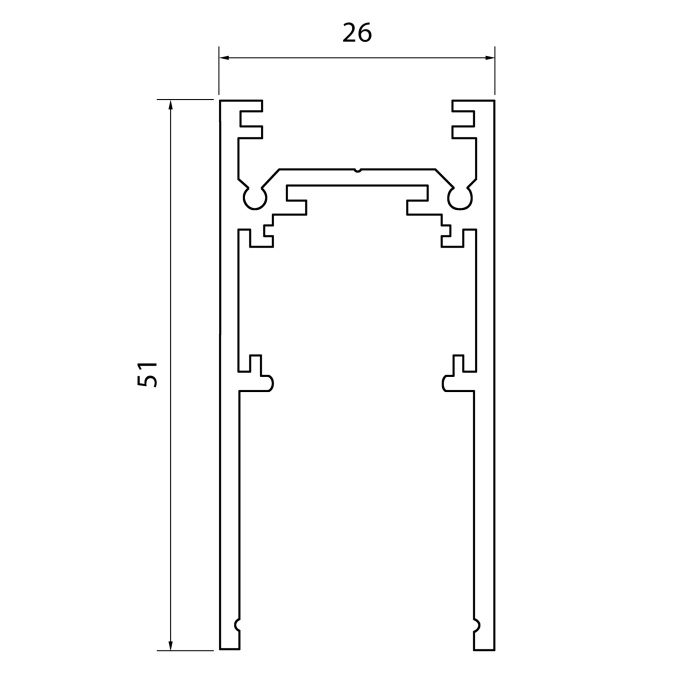 Шинопровод магнитный накладной ST-Luce Белый Длина 3 000мм ST003.539.00