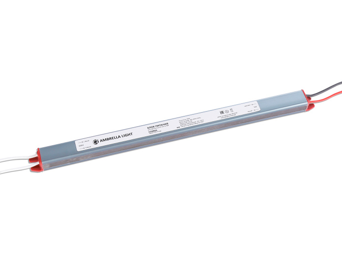 Блок питания ультратонкий для светодиодной ленты 12V 36W 3A IP67 185-260V 292*18*14.8 GS9805 Ambrella light GS9805