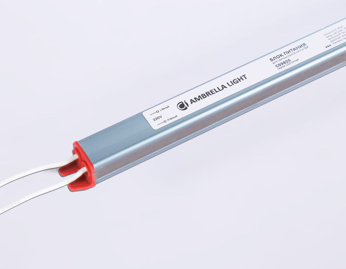 Блок питания ультратонкий для светодиодной ленты 12V 36W 3A IP67 185-260V 292*18*14.8 GS9805 Ambrella light GS9805