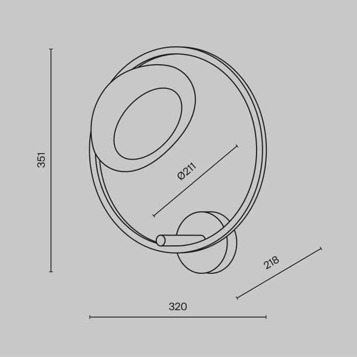 Бра Maytoni Lunare MOD327WL-L5BS3K