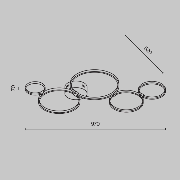 Накладная люстра Maytoni Olympia MOD448CL-L40WK
