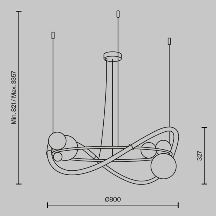 Подвесная люстра Maytoni MOD289PL-L53BS3K
