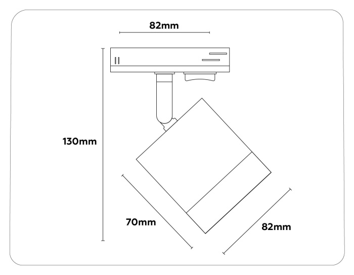 Трековый однофазный светильник со сменной лампой Ambrella light GL5361