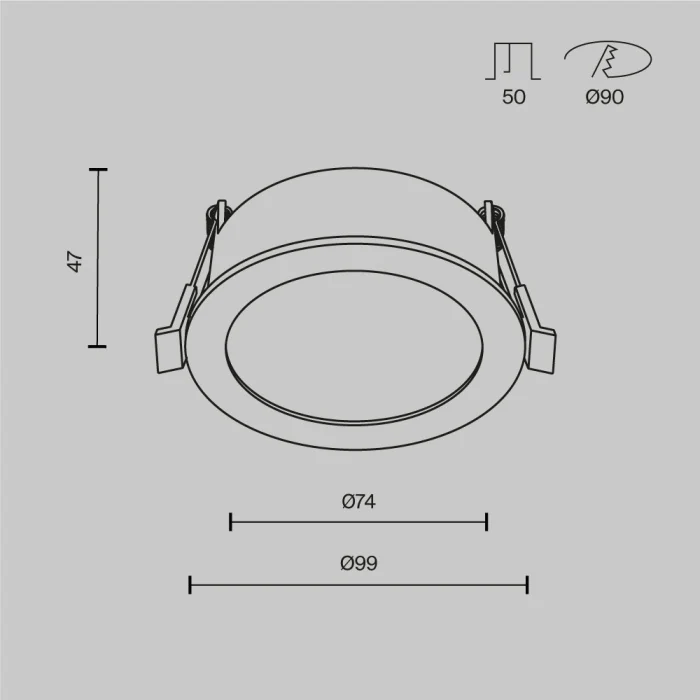 Встраиваемый светильник Maytoni Technical Orb DL130-GX53-W