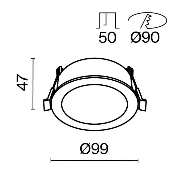 Встраиваемый светильник Maytoni Technical Orb DL130-GX53-W
