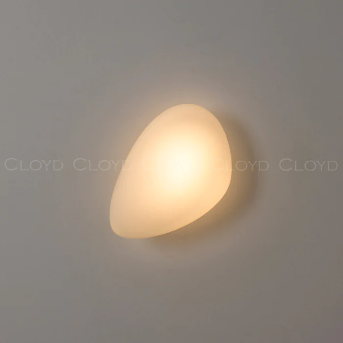 Бра Cloyd GEROLL W1 / шир. 20 см - латунь - белое стекло (арт.20360)