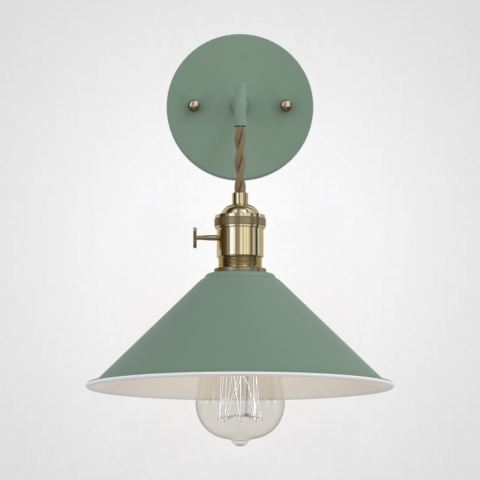 Бра с подвесным плафоном BRAID WALL Green ImperiumLoft