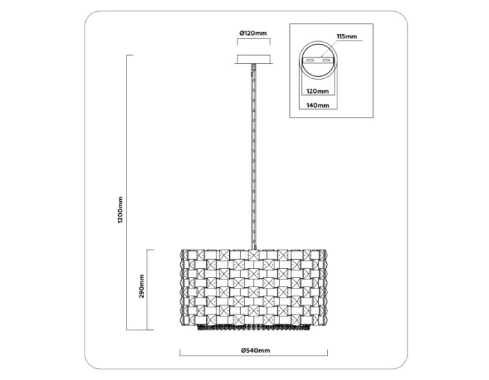 Подвесная люстра с хрусталем HIGH LIGHT AMBRELLA LIGHT LH41001